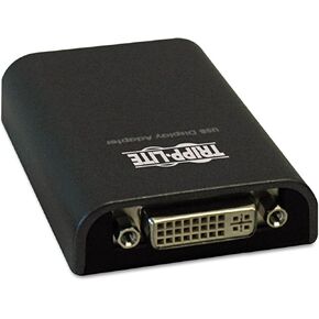 محول بطاقة رسومات فيديو خارجية من Tripp Lite USB 2.0 إلى DVI/VGA مزدوج/متعدد الشاشات، ذاكرة SDRAM سعة 128 ميجابايت، 1080 بكسل (U244-001-R)