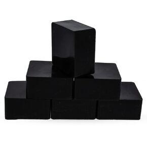 Set of 6 Black Pure Filtered Square Beeswaxes 2.4 oz