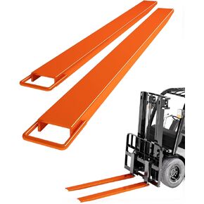 Pallet Fork Extension, [5" Width 72" Length] [4600 LBS Max] Heavy Duty Steel Pallet Extensions for Forklift Truck- Orange