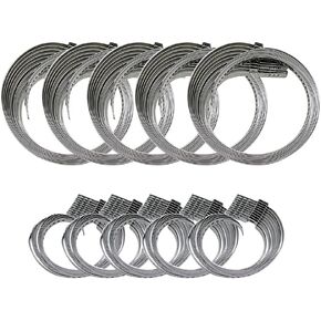 CV Boot Clamp Kit 100Pcs- Stainless Steel Universal Adjustable Axle Boot CV Joint Bands Drive Axle Shaft Joint Crimp Clamps (50pcs Large+ 50pcs Small)