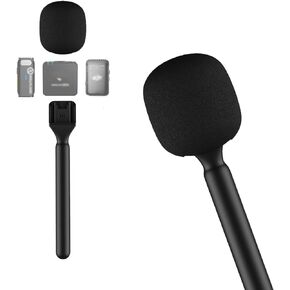 Stand Holder for DJI Mic 1/2 / Rode Wireless GO II Handle Rig Wireless Interview Lavalier Microphone Adapter Handheld Mount for Osmo Pocket 3 Mic2 Transmitter/Hollyland Lark M1 /C1 / 150 / Synco