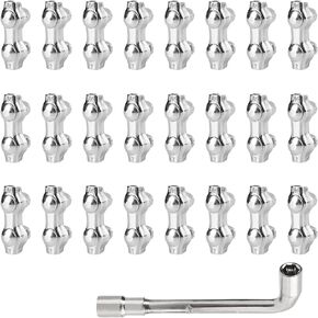 TooTaci 24pcs 1/16 "كابل المشابك M2 مقاطع حبل الأسلاك المزدوجة، 304 المشابك حبل الفولاذ المقاوم للصدأ مع المكسرات قفل مكافحة تخفيف، 1/16 سلك حبل السحابات المشابك لتعليق الأسلاك، سلك الحديقة، سلك السياج in Kuwait