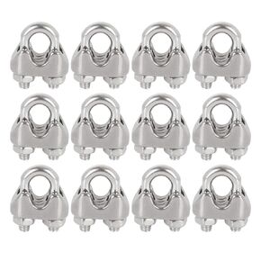20PCS 5/16 Inch Cable Clamps Stainless Steel Wire Cable Clamps M8 Wire Rope Clamps 5/16 inch Wire Rope Cable Clip Clamp Heavy Duty U Bolt Saddle Clamp in Kuwait
