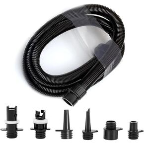 Tuomico Sup Pump Hose Replacement Electirc Paddle Board Pump Accessories with Multiple Adapters for Inflatable Paddleboard Kayak Boat Kite Wing Tent Raft Airbed Swimming Pool and More