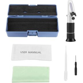 Portable Hand Held Grape and Wine Alcohol Refractometers 0-25% Vol 0-40% Brix 0-22 Baume,Brix Refractometer, Brix Refractometer, Portable Hand Held Grape and Wrefractometer salinity tester saltw
