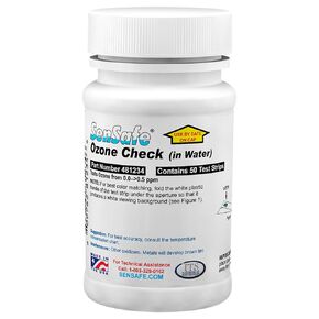 Industrial Test Systems | SenSafe Ozone Check Test Strip 481234 | 0 - >0.5ppm Range | Bottle of 50 | Made in USA | Lowest Detection Levels | 30-Second Test | Drinking Water, Restaurants, & More