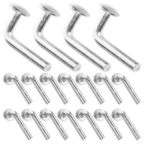 400 Pcs Pallet Rack Safety Bolt, Flat Top Hat Φ 0.430″(11mm), Width Φ 0.67″(17mm), Height 1.26″(32mm) High from Top to Bottom, Universal Cross Beam Locker Drop Pin, Accessory Shelving System, M5×400