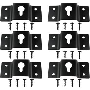 Xhziy 4pcs Black Wall-Mounted Speaker Suspension Bracket Wall-Mounted Crochet Bracket for Wrapping Audio Speakers Around Speakers