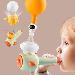 ARHEQI Breathing Exerciser Toys for Kids 4 5 6 7 8 Years Old, Ball Blowing Toys, Blow Toys, Autism Toys - Green