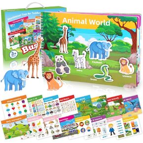 Toddler Toys for 3 4 5+ Year Old Kids Boys Girls, Montessori Busy Book for Kids Preschool Learning Activities Birthday Xmas Gifts for Kids Ages 3-5 Autism Sensory Kindergarten Educational Toys
