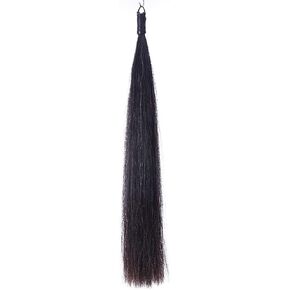Y.J TAILS Horse Tail Extensions with Braided Horsehair Loop, Blunt Cut Bottom, 28-30 inches Long and 3/8 lb Weight