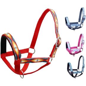 Tahoe Tack Nylon Overlay Sheep and Goat Halter with Padded Noseband - 6 Month Warranty