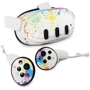 MightySkins Skin Compatible with Meta Quest 3 - Splash of Color | Protective, Durable, and Unique Vinyl Decal wrap Cover | Easy to Apply, Remove, and Change Styles