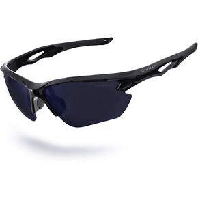DEAFRAIN Polarized Sports Sunglasses for Men Women Cycling Running Fishing Glasses TR90 Unbreakable Frame UV Protection