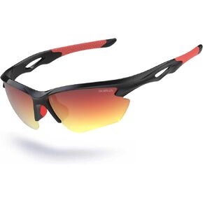 DEAFRAIN Polarized Sports Sunglasses for Men Women Cycling Running Fishing Glasses TR90 Unbreakable Frame UV Protection