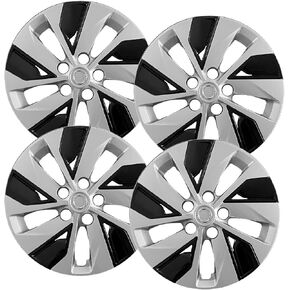 Hubcaps.com - Premium Quality 16 inch Silver & Black Hubcaps fits 2019 2020 2021 2022 2023 Nissan Altima, Heavy Duty Solid Clip Construction (Set of 4) (53099AMS-4)