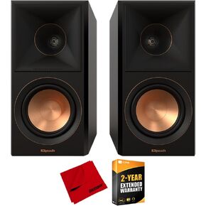 مكبرات صوت رف الكتب Klipsch 1070017 RP-500M II - صوت عالي الدقة، حزمة من خشب الأبنوس (زوج) مع قطعة قماش تنظيف من الألياف الدقيقة مقاس 6 × 6 بوصات وحزمة حماية معززة لمدة عامين CPS in Saudi Arabia