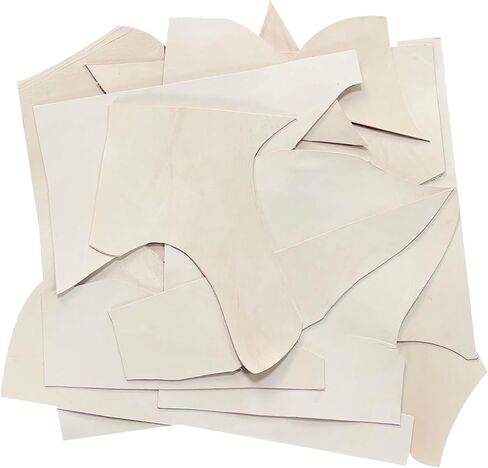 3 LBS Veg tan Leather Scrap for Crafting, Vegetable Tanned Leather Pieces for Leather Working - Raw Full Grain Cowhide Leather Remnants for Jwellery Making Book Binding Leather Hide (Natural) in Saudi Arabia