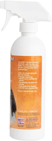Bio-Groom Coat Polish Dog Spray – Scented Dog Bathing Supplies, Puppy Wash, Cat & Dog Grooming Supplies for Sensitive Skin, Cruelty-Free, Made in USA, Tearless Dog Products – 16 fl oz 1-Pack in Saudi Arabia