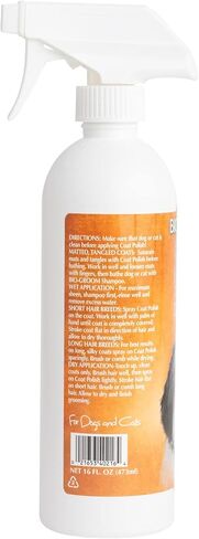 Bio-Groom Coat Polish Dog Spray – Scented Dog Bathing Supplies, Puppy Wash, Cat & Dog Grooming Supplies for Sensitive Skin, Cruelty-Free, Made in USA, Tearless Dog Products – 16 fl oz 1-Pack in Saudi Arabia