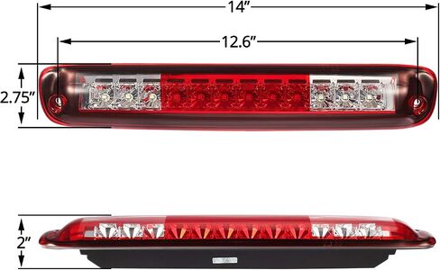 Partsam High Mount Stop Light 3rd Third Brake Light for 1999-2006 Silverado Sierra 1500 2500 HD 3500 Chrome Housing Smoke Lens Center Mount Rear Top Cab Roof Cargo Lights Lamps (1 Plug) in Saudi Arabia