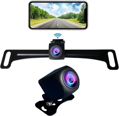 Casoda Newest HD1080P Wireless Backup Camera, Super Strong 5G WiFi Signal Crystal Clear View Smooth Video, Support iPhone and Android Phone, Suitable for car SUV Pickup Sedan, 2-in-1 Easy to Install in Kuwait