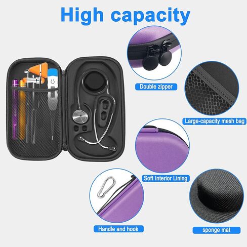 ZLiT Carrying Stethoscope Case,Shockproof Travel Portable Stethoscope Bag Compatible with 3M Littmann Stethoscope Fit for Nurses,Doctor and Medical Students in Kuwait