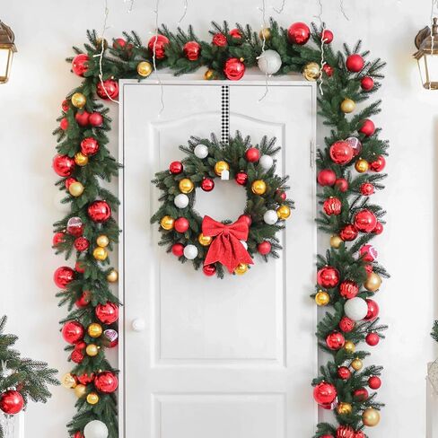 Whaline 2Pcs Christmas Wreath Hanger, 15 Inch Wreath Hangers for Front Door Plaids Xmas Wreath Door Hanger Long Metal Over The Door Wreath Hook Hanger for Xmas Wreath Home Decoration in Saudi Arabia