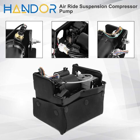 Handor 949-001 949-099 Air Ride Suspension w/Wire Harness Compressor Pump Compatible with 2001-2016 Chevy Tahoe Avalanche Suburban Escalade Yukon XL 1500 Replaces 15254590 4J-0003C 949001 949099 in Saudi Arabia