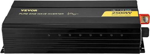 VEVOR Pure Sine Wave Inverter, 5000 Watt, Power Inverter, DC 12V to AC 120V Car Inverter, with LCD Display, USB Port and Remote Controller, Power Converter for Car RV Truck Solar System Travel Camping in Saudi Arabia