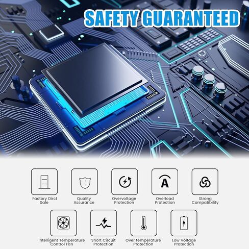 محول طاقة بموجة جيبية نقية 2000 واط، تيار مستمر 48 فولت إلى تيار متردد 110 فولت، محول طاقة السيارة مع شاشة LED رقمية للسيارة RV والنظام الشمسي المنزلي والطوارئ (2000 واط، 48 فولت) in Kuwait