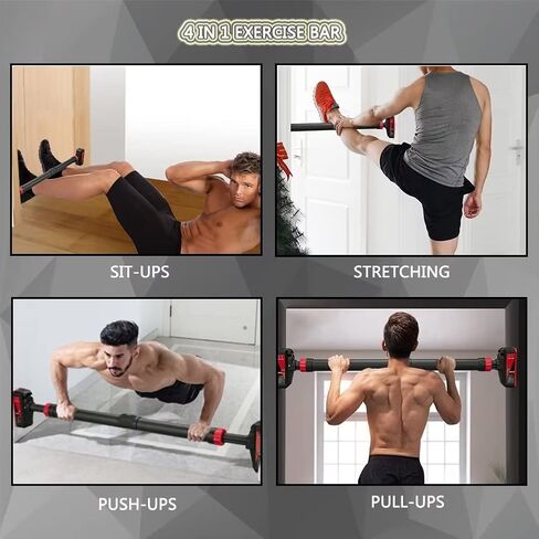 شريط سحب للمدخل، تدريب القوة للجزء العلوي من الجسم، شريط للذقن مع عداد مستوى وعرض قابل للتعديل، لا يوجد برغي للتركيب في صالة الألعاب الرياضية المنزلية واللياقة البدنية in Kuwait
