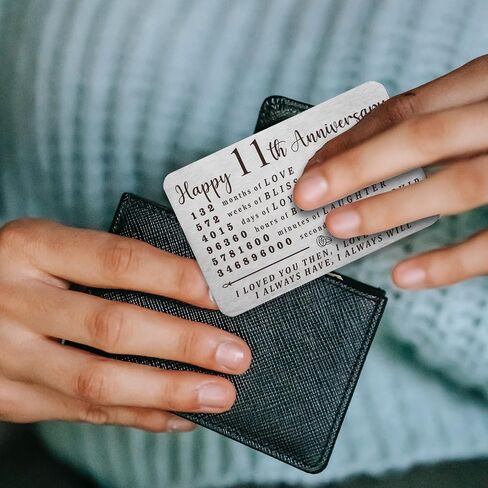 Luptiteuy 20 عامًا من هدايا بطاقة المحفظة للزوج والزوجة والصديقة والصديقة وبطاقة الذكرى السنوية 20 عامًا له هدية الذكرى السنوية العشرين للزفاف السعيدة للزوجين in Kuwait