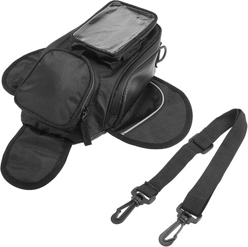 Motoforti Universal Motorcycle Magnetic Tank Bag Fuel Saddlebag with 7 Inch Bag with Strap Black in Saudi Arabia