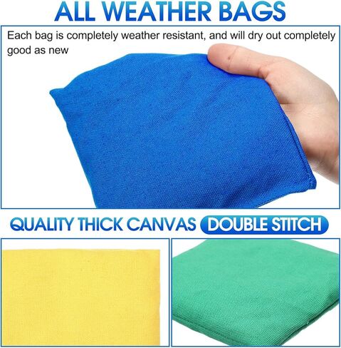 Foilswirl 36 Pieces 5" x 5" Nylon Bean Bags for Tossing Colorful Cornhole Bean Bags Set for Kids Hand Tossing Game Family Games Tossing Beanbags for Cornhole Party Supplies (Vivid Color,Classic) in Saudi Arabia