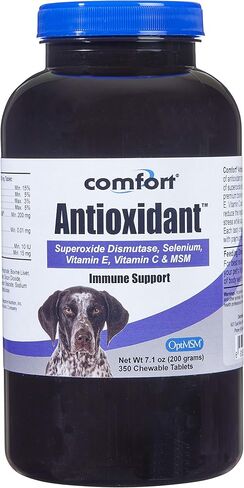 Kala Health COMFORT Antioxidant Supplement for Dogs, 1,000 Count, Immune Support and Helps Reduce Skin Allergies, Contains: MSM, Superoxide Dismutase, Selenium and Vitamin C & E, Made in The US in Saudi Arabia