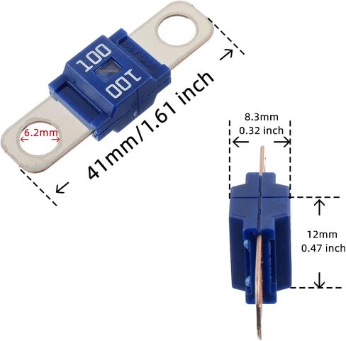 BOJACK AMI/Midi Fuse 50A High Current Fuse Bolt-on Fuse 50 Amp for Cars, Trucks, Construction Vehicles, Buses, Caravans (Pack of 5) in Saudi Arabia