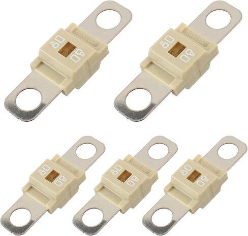 BOJACK AMI/Midi Fuse 50A High Current Fuse Bolt-on Fuse 50 Amp for Cars, Trucks, Construction Vehicles, Buses, Caravans (Pack of 5) in Saudi Arabia