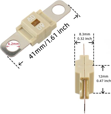 BOJACK AMI/Midi Fuse 50A High Current Fuse Bolt-on Fuse 50 Amp for Cars, Trucks, Construction Vehicles, Buses, Caravans (Pack of 5) in Saudi Arabia