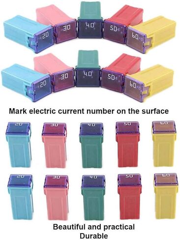 10 Pc Automotive Tall Profile JCASE Fuse 40 Amp Fuse Kit for Ford, Chevy/GM, Nissan, and Toyota Pickup Trucks, Cars and SUVs in Saudi Arabia
