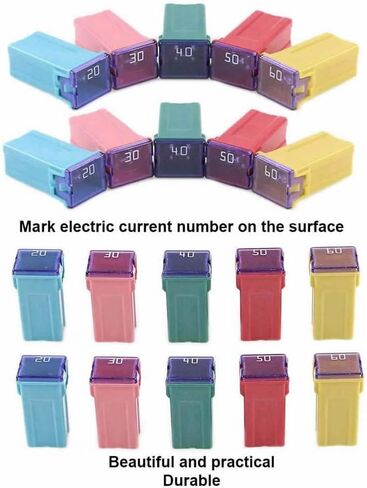 10 Pc Automotive Tall Profile JCASE Fuse 40 Amp Fuse Kit for Ford, Chevy/GM, Nissan, and Toyota Pickup Trucks, Cars and SUVs in Saudi Arabia