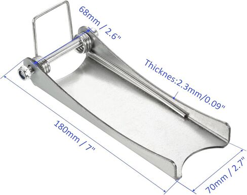 طقم مزلاج أمان M METERXITY - استبدال وصلة ربط جهاز الاستقبال بخطاف الانزلاق Clevis ينطبق على مقطورة / رافعة خطاف السحب (7 بوصات طويلة، فضي) in Kuwait