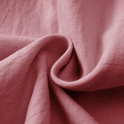 فستان LYXIOF للأطفال الصغار من القطن والكتان بأكمام مكشكشة بدون أكمام فساتين كاجوال للأطفال وردي داكن 90 سم in Kuwait