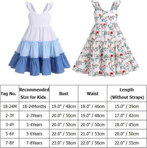 FYMNSI Toddler Little Girls Rainbow Twirly Skater Dress Baby Kids Back to School Dress Summer Casual Tea Party Beach Sundress in Saudi Arabia