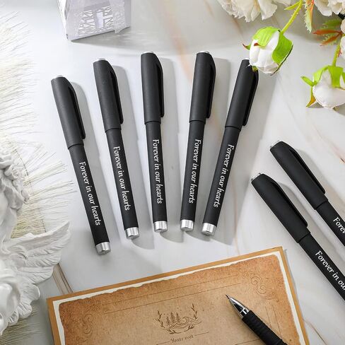 Roowest Memorial Ballpoint Pens Funeral Guest Pens Ballpoint Pens Memorial Service Guest Pens for Mourning Funeral Memory Condolence Guest Book Writing Funeral Supplies(30 Pcs) in Kuwait