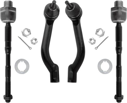 BOXI 4pcs Front Inner Outer Tie Rod End Links Fit for Nissan Rogue 2008 2009 2010 2011 2012 2013 / for Nissan Rogue Select 2014-2015 | EV800550 ES800583 ES800582 in Saudi Arabia