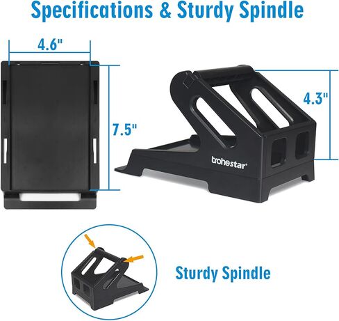 Trohestar Thermal Label Holder for Rolls and Fanfold Labels Work with Desktop Label Printer (Black) in Saudi Arabia