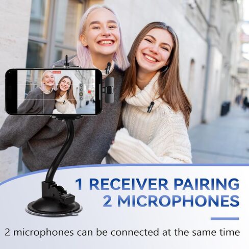 ميكروفون OEH Lavalier، ميكروفون Lavalier لجهاز iPhone iPad، ميكروفون لاسلكي احترافي، ميكروفون Lavalier لتقليل الضوضاء لتسجيل الفيديو، الألعاب المباشرة، المقابلات، مدونة الفيديو in Saudi Arabia