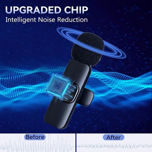 ميكروفون OEH Lavalier، ميكروفون Lavalier لجهاز iPhone iPad، ميكروفون لاسلكي احترافي، ميكروفون Lavalier لتقليل الضوضاء لتسجيل الفيديو، الألعاب المباشرة، المقابلات، مدونة الفيديو in Saudi Arabia