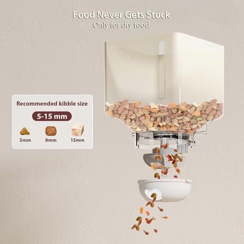 موزع طعام القطط اللاسلكي من iPettie، عمر بطارية يصل إلى 180 يومًا، وعاء من الفولاذ المقاوم للصدأ، خزان خالٍ من مادة BPA، سعة 3.5 لتر/15 كوب in Kuwait
